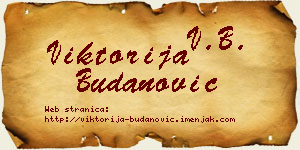 Viktorija Budanović vizit kartica